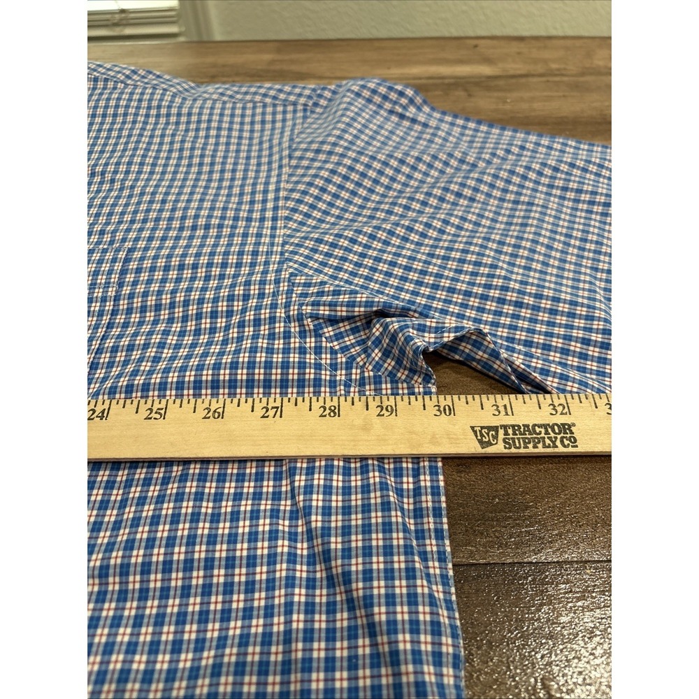 Wrangler Mens Western‎ George Strait Short Sleeve Cotton Blend Plaid Shirt 3X - Picture 5 of 9